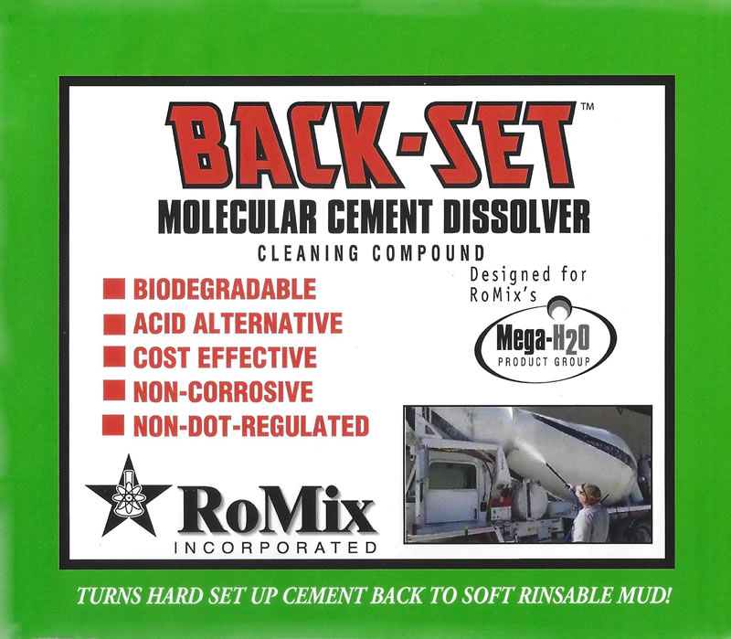 RoMix Back-Set acid-free concrete remover product label