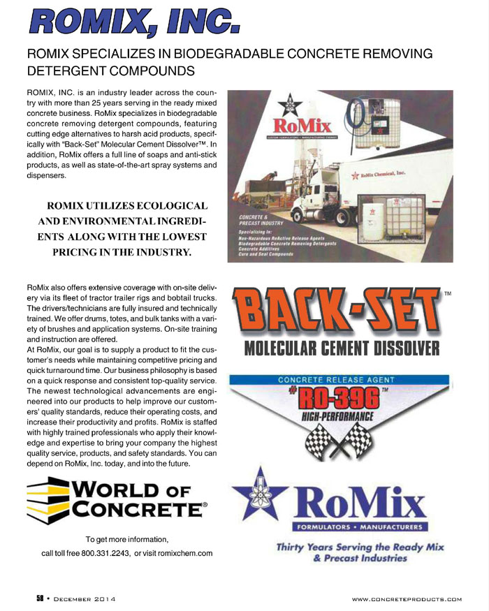 RoMix at the World of Concrete 2014