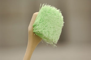 #42 Short Handle Green Flagged Chute Brush